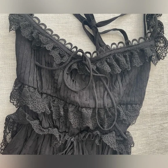 🖤 FOR LOVE AND LEMONS 🖤 Deane Lace Midi Dress, Black, Size Medium - Picture 8 of 8